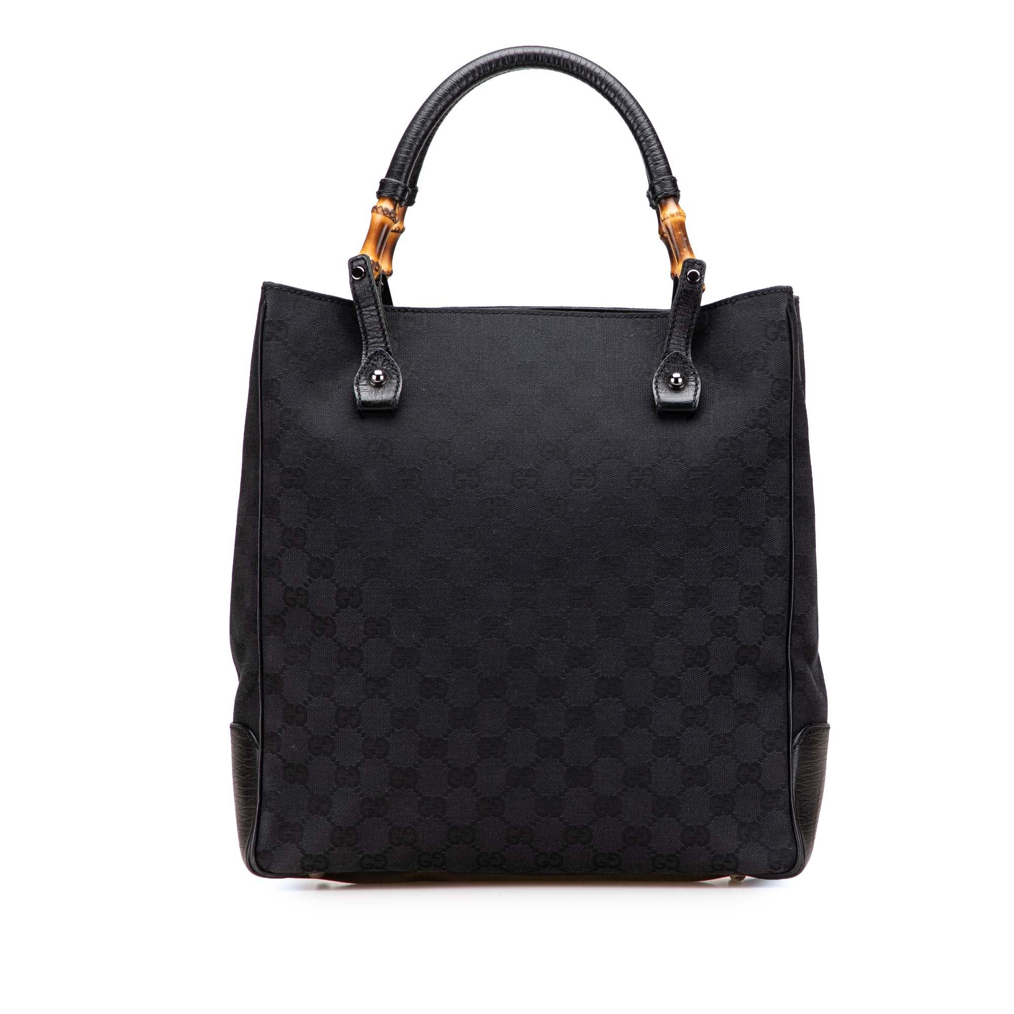 GG Canvas Bamboo Tote