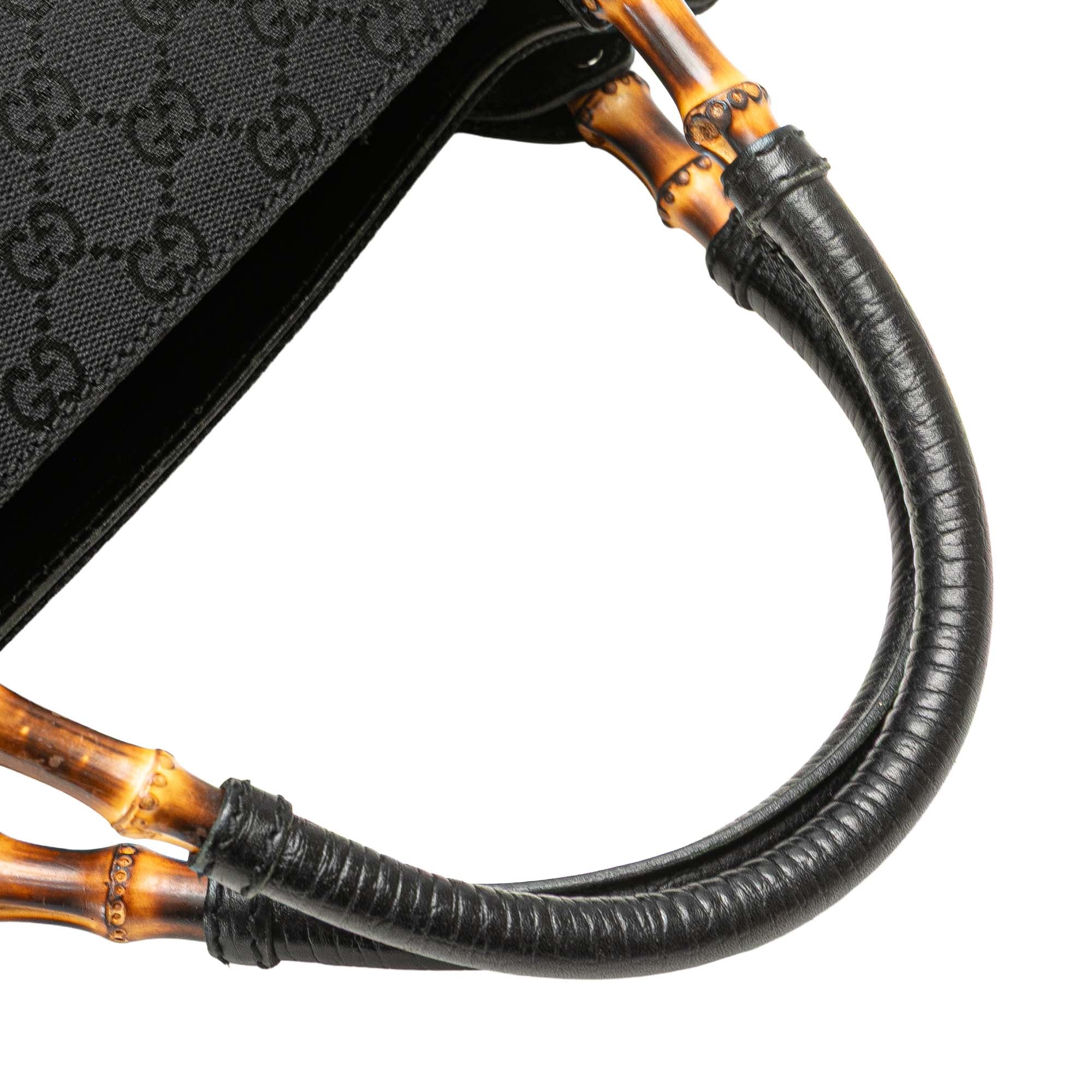 GG Canvas Bamboo Tote