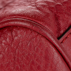 Medium Calfskin Bamboo Shopper Satchel