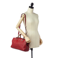 Medium Calfskin Bamboo Shopper Satchel