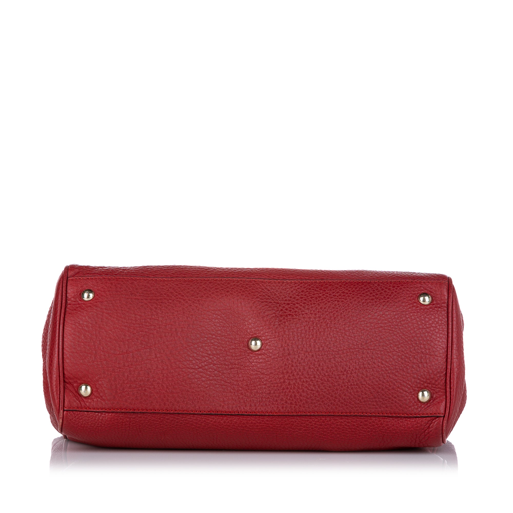 Medium Calfskin Bamboo Shopper Satchel