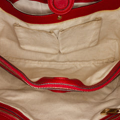 Medium Calfskin Bamboo Shopper Satchel
