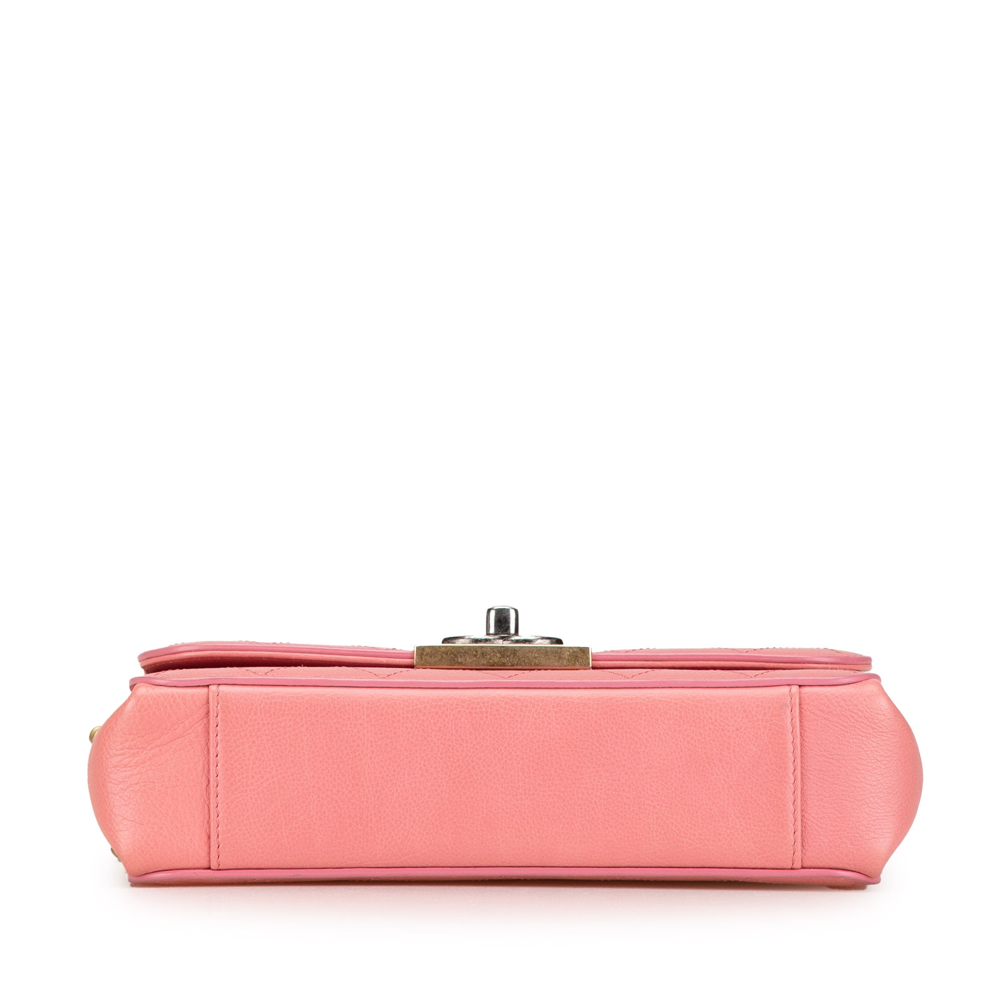 Quilted Calfskin Straight Lined Flap