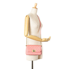 Quilted Calfskin Straight Lined Flap