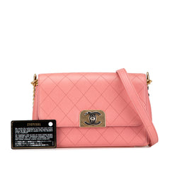Quilted Calfskin Straight Lined Flap
