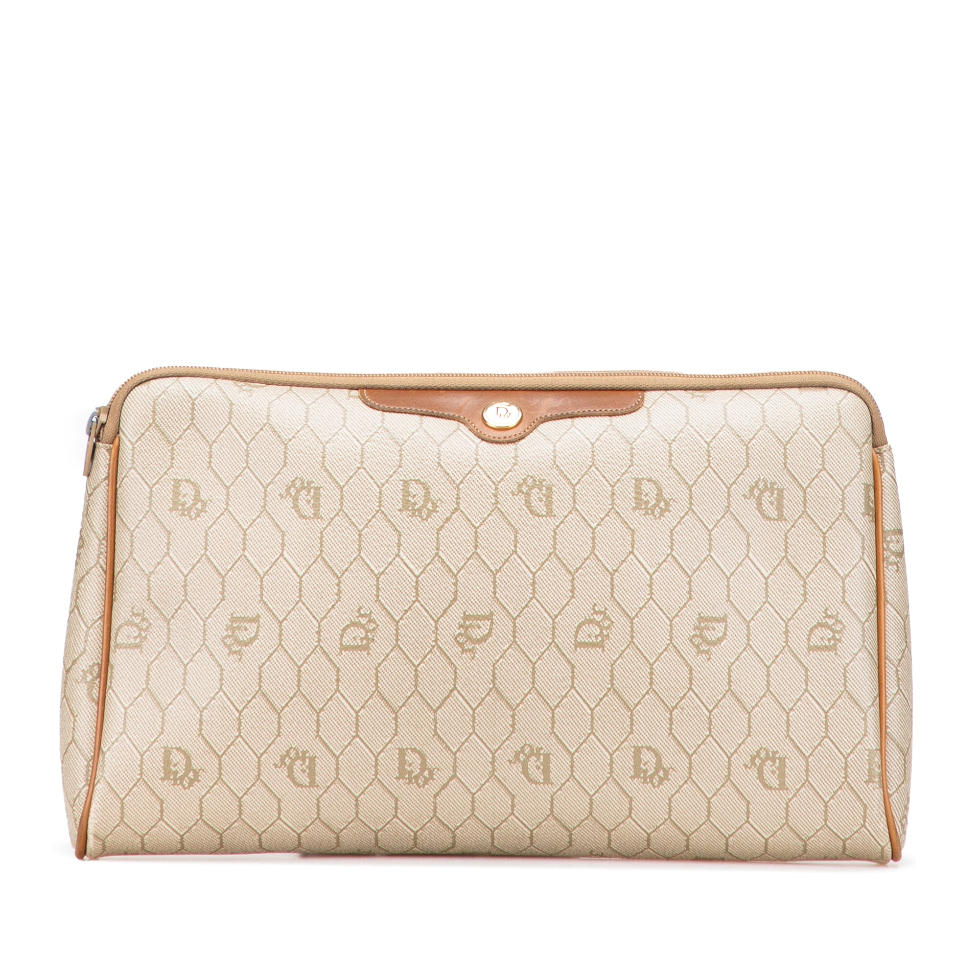 Honeycomb Coated Canvas Clutch