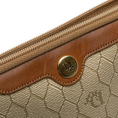 Honeycomb Coated Canvas Clutch