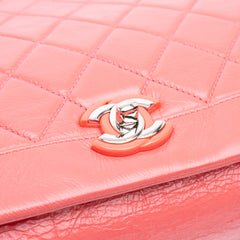 Crumpled Calfskin Bi Quilted Vintage Full Flap