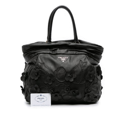 Nappa Intarsio Flower Shopping Tote