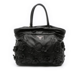 Nappa Intarsio Flower Shopping Tote