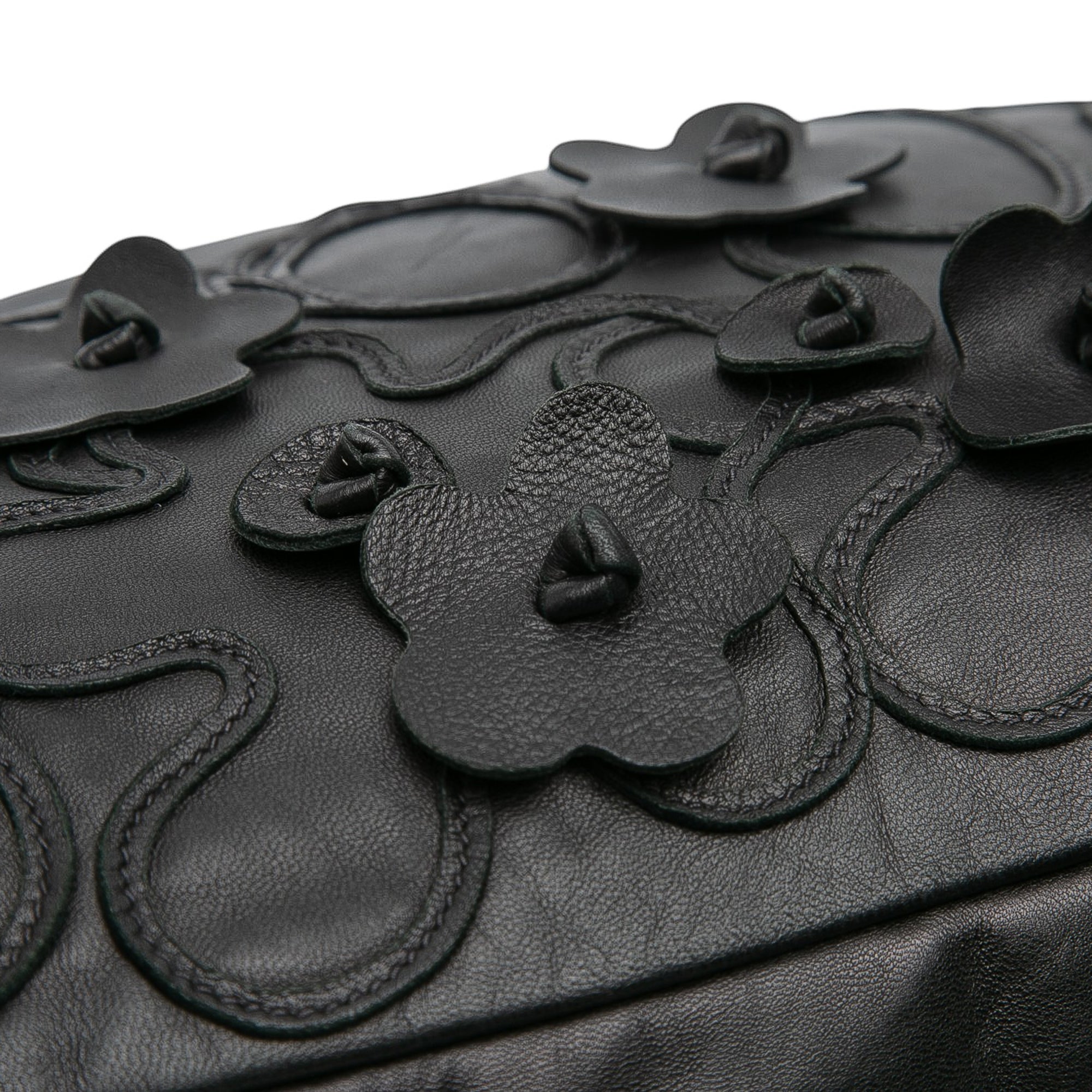 Nappa Intarsio Flower Shopping Tote