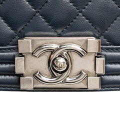 Medium Chevron Lambskin Boy Flap