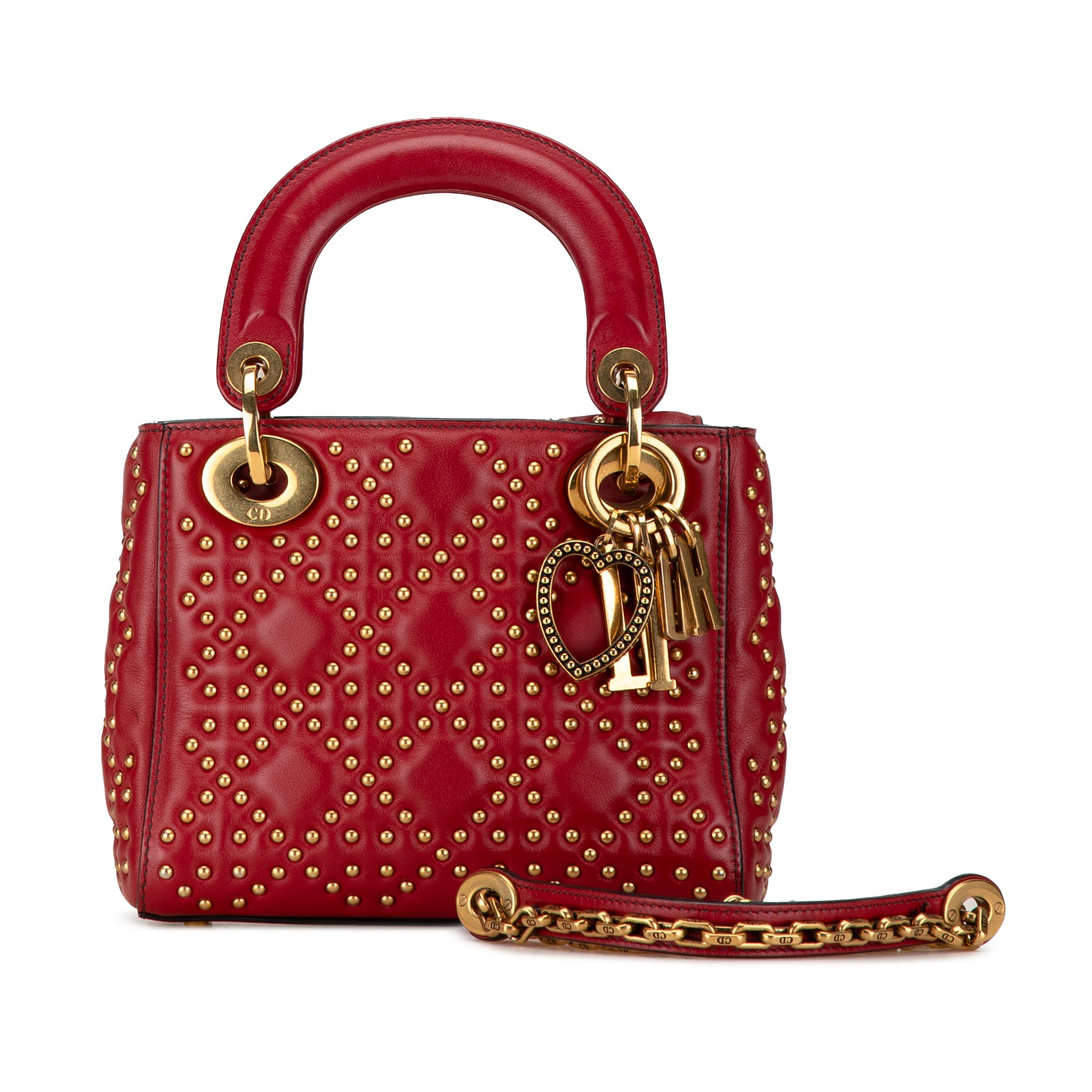 Mini Lambskin Cannage Studded Supple Lady Dior