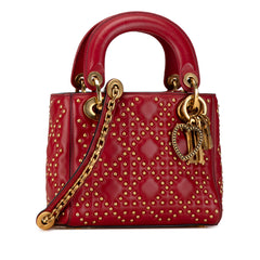 Mini Lambskin Cannage Studded Supple Lady Dior