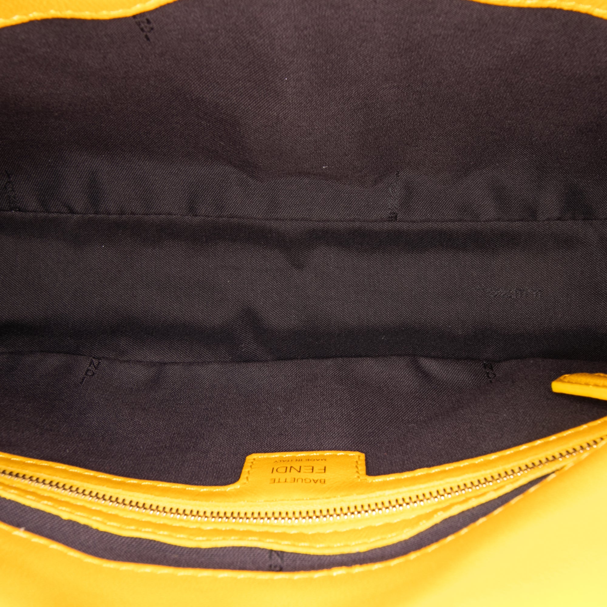 Zucca Embossed Leather Baguette Satchel