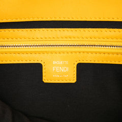 Zucca Embossed Leather Baguette Satchel