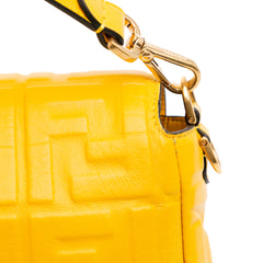 Zucca Embossed Leather Baguette Satchel