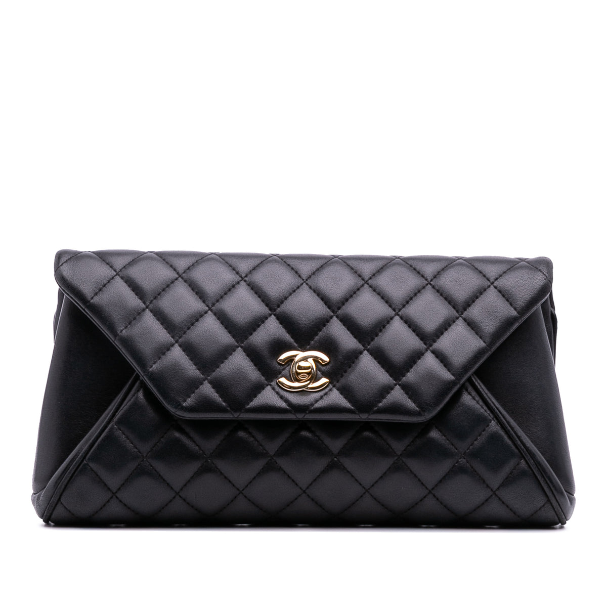 Quilted Lambskin Fold Up Again Clutch