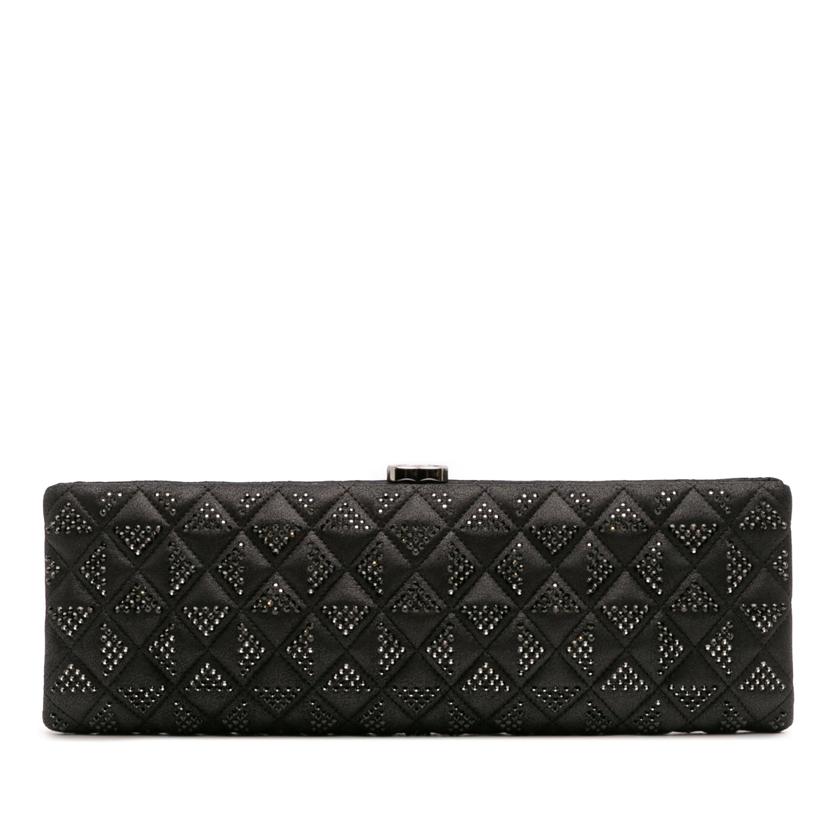 CC Quilted Iridescent Lambskin Crystal Long Clutch