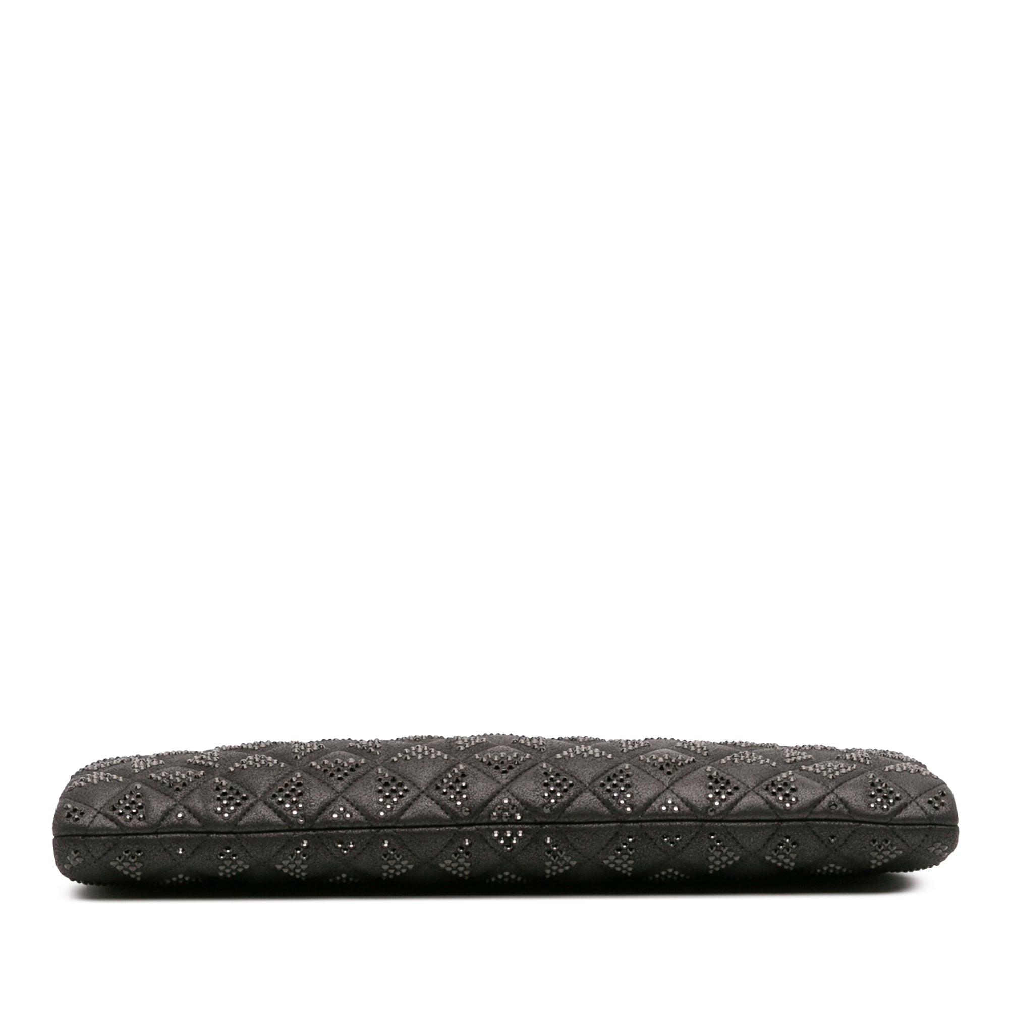 CC Quilted Iridescent Lambskin Crystal Long Clutch