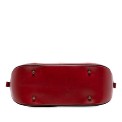 Small Leather Trimmed House Check Canvas Bridle Orchard Satchel