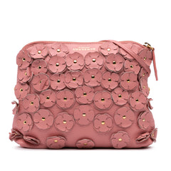 Leather The Petal Fold Over Crossbody