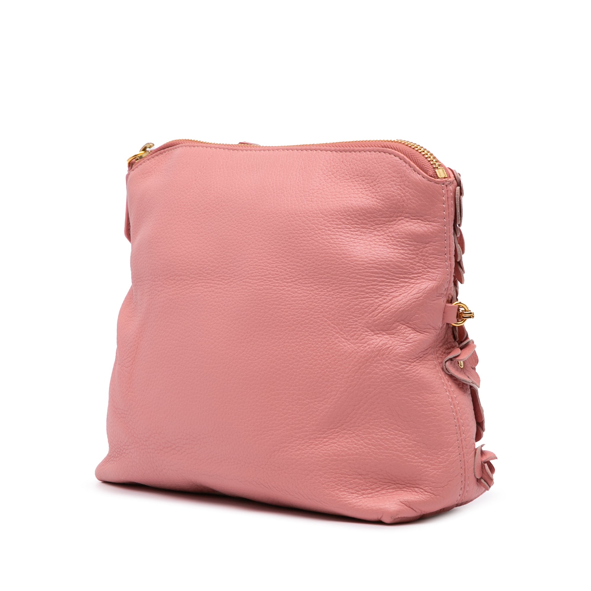Leather The Petal Fold Over Crossbody