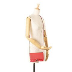 Grained Calfskin CC Box Wallet On Chain