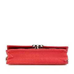 Grained Calfskin CC Box Wallet On Chain
