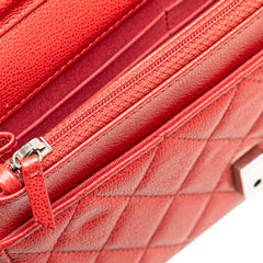 Grained Calfskin CC Box Wallet On Chain