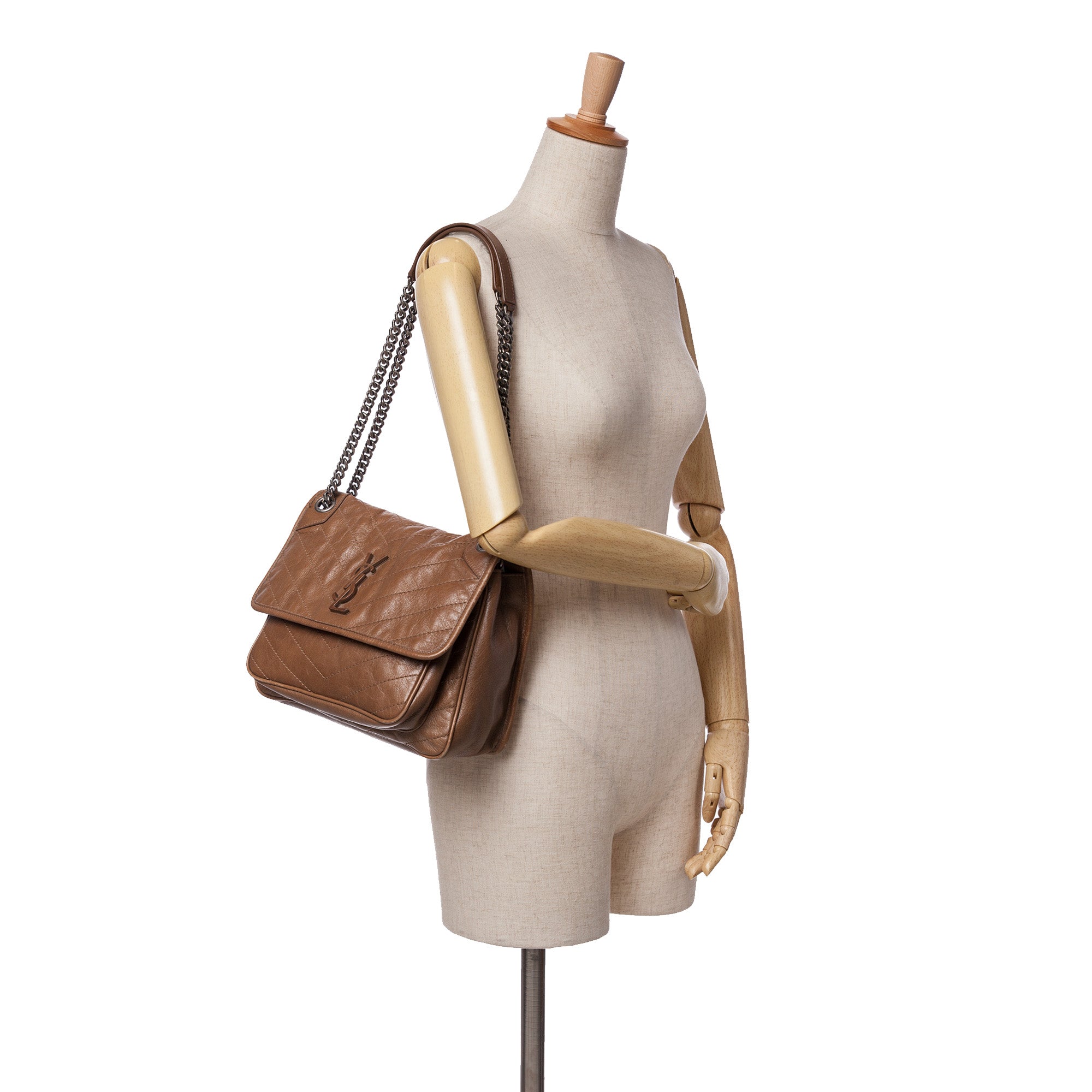 Medium Crinkled Calfskin Niki Bag