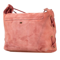 Suede Heart Shoulder Bag