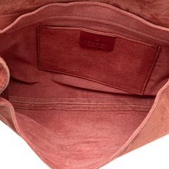 Suede Heart Shoulder Bag