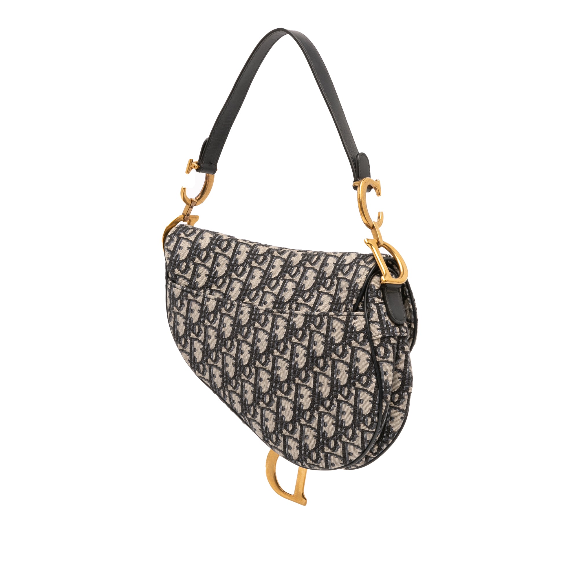 Oblique Canvas Saddle Bag