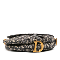 Oblique Canvas Saddle Bag