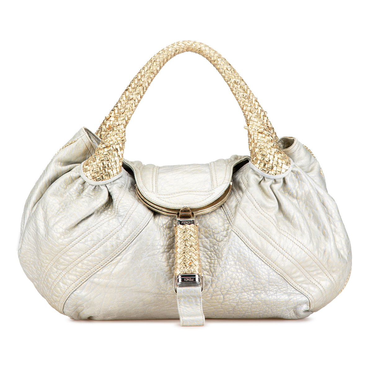 Metallic Leather Spy Hobo Bag