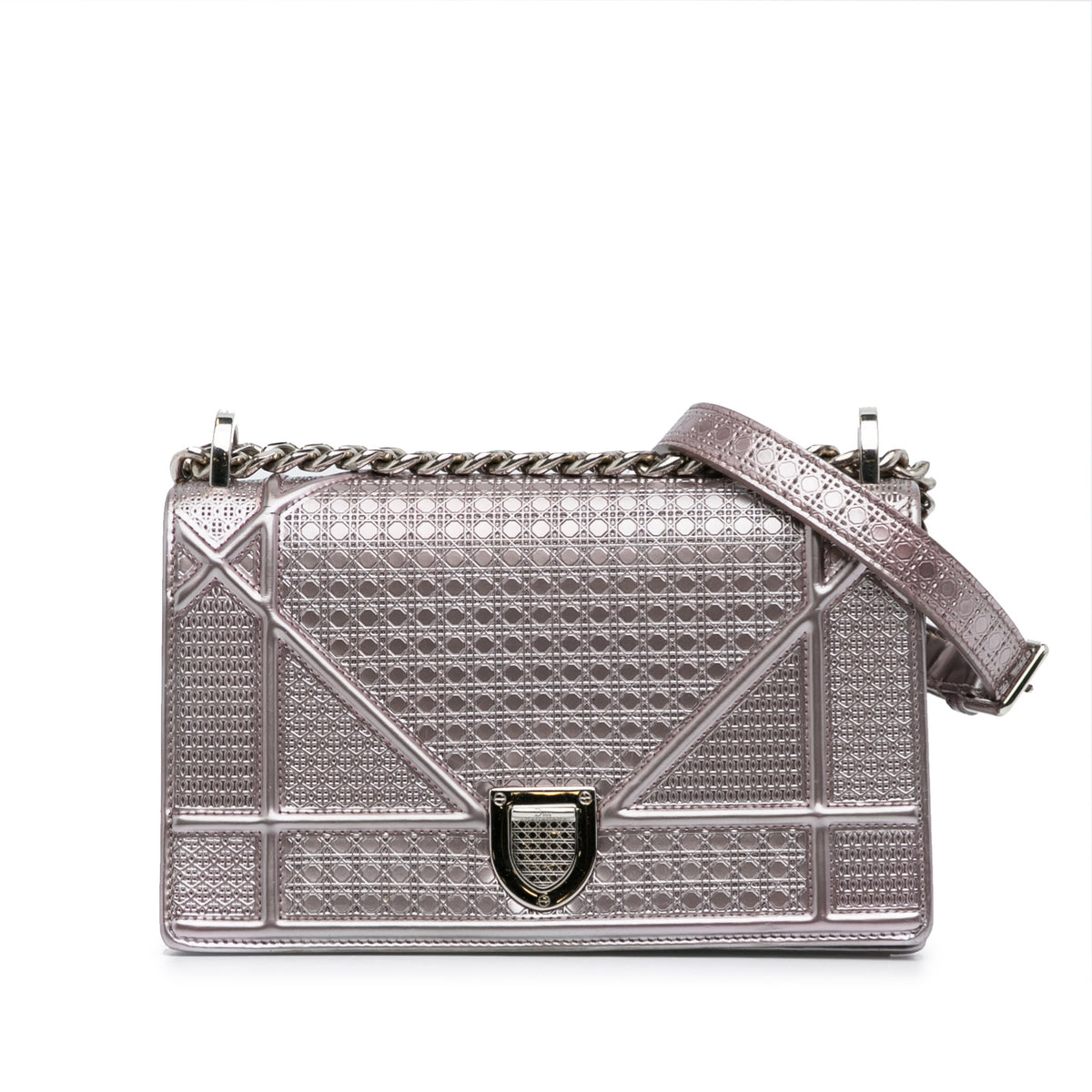 Patent Microcannage Diorama Crossbody Bag