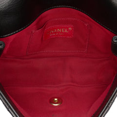 Mini Quilted Calfskin Crystal Pearls Chain Flap