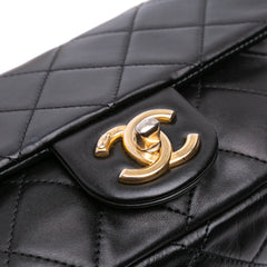 Mini Quilted Calfskin Crystal Pearls Chain Flap