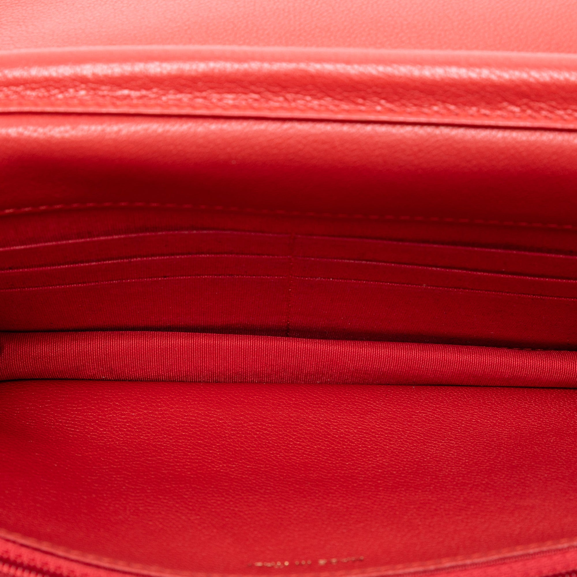 CC Diagonal Quilted Goatskin Wallet On Chain