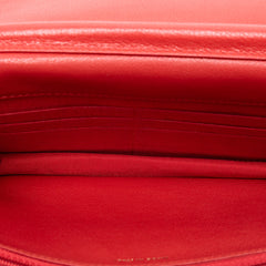 CC Diagonal Quilted Goatskin Wallet On Chain