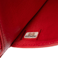 CC Diagonal Quilted Goatskin Wallet On Chain