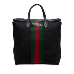 Canvas Techno Web Vertical Zip Tote