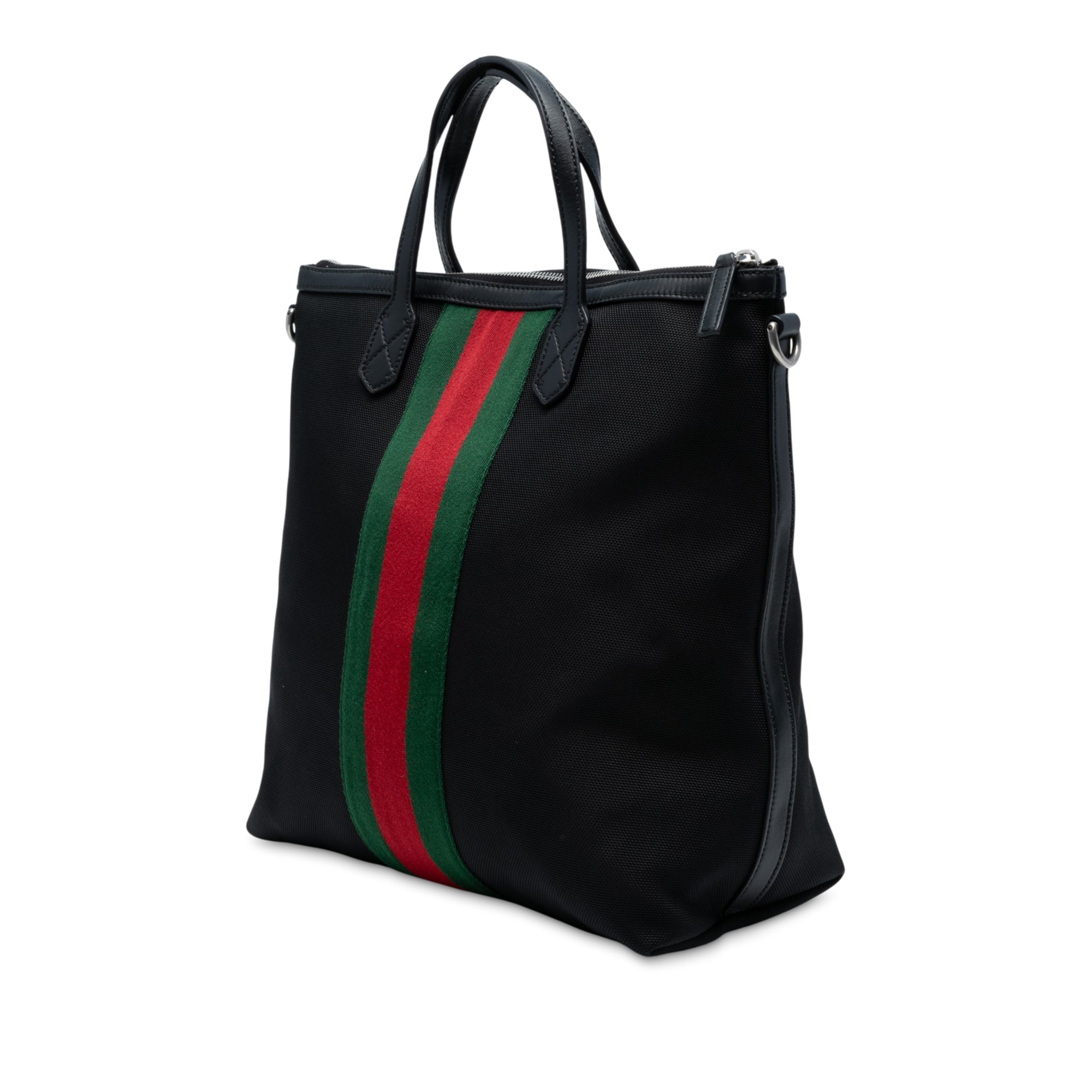 Canvas Techno Web Vertical Zip Tote