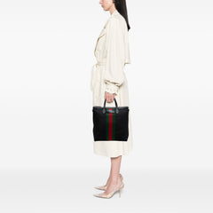 Canvas Techno Web Vertical Zip Tote