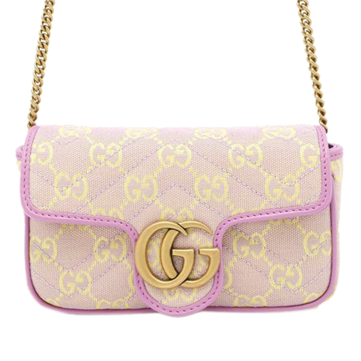 Super Mini GG Marmont Matelasse GG Canvas Flap Crossbody
