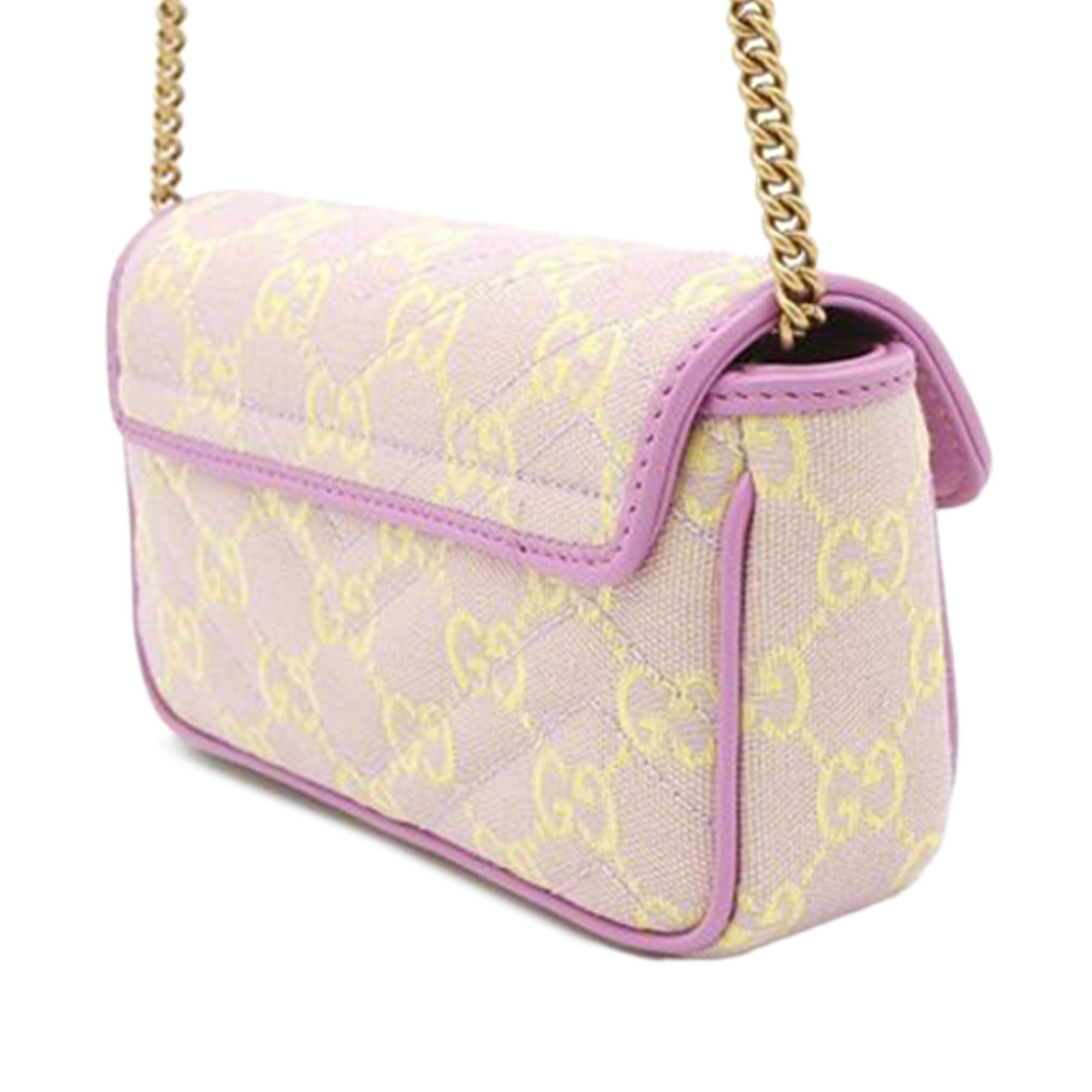 Super Mini GG Marmont Matelasse GG Canvas Flap Crossbody