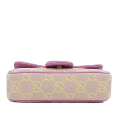 Super Mini GG Marmont Matelasse GG Canvas Flap Crossbody