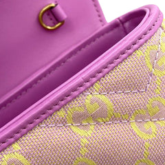 Super Mini GG Marmont Matelasse GG Canvas Flap Crossbody