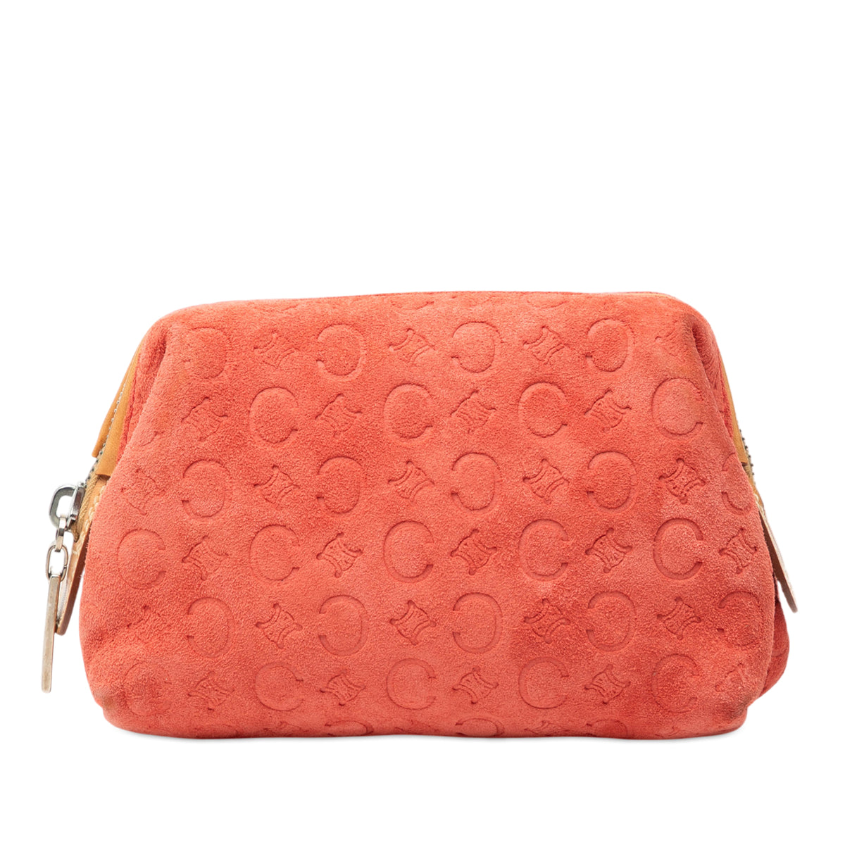 C Macadam Suede Pouch